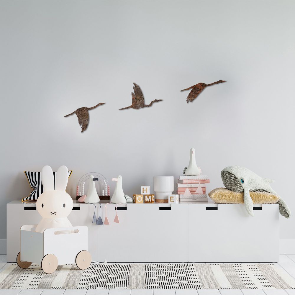 Decorative metal wall accessory Rusty Birds 1 Antiquation, colours: multicolor slika 4