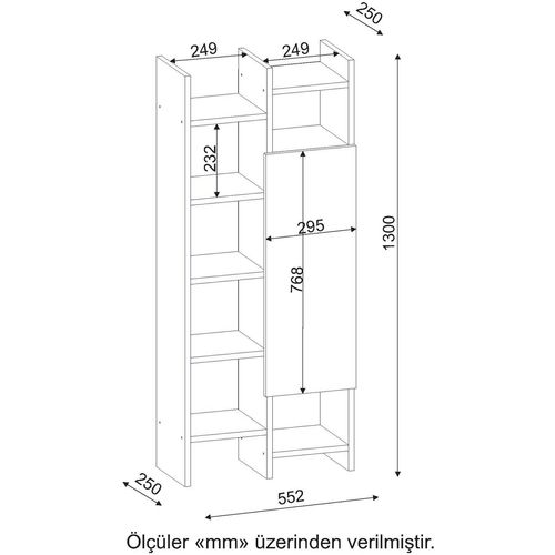 Adaline - White White Bookshelf slika 5