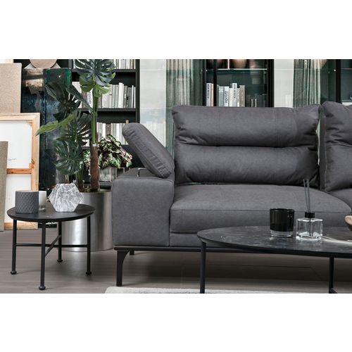 Atelier Del Sofa Kutna garnitura, Sivo, Hollywood Corner Right - Grey slika 6