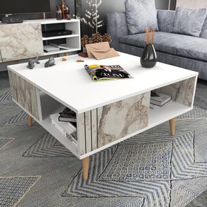 Ronas - White White Coffee Table