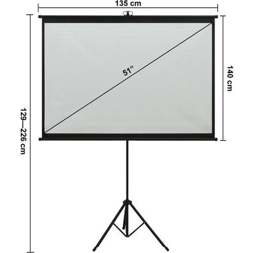 Projekcijsko platno s tronošcem 50 " 1 : 1 slika 7