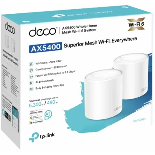 TP-Link Deco X60 (3-PACK) AX5400 Whole Home Mesh Wi-Fi 6 System slika 3