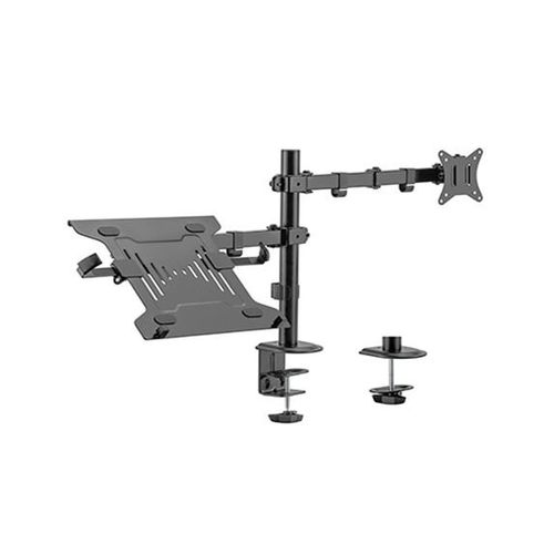 Gembird Adjustable desk mount with monitor arm and notebook tray slika 1