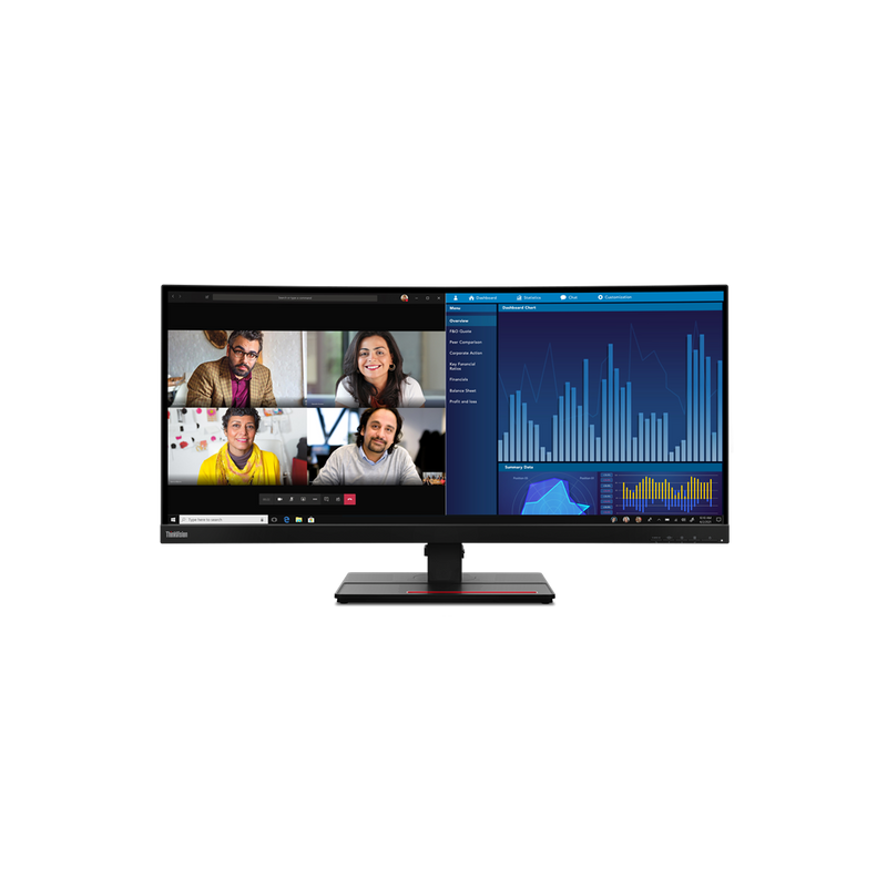 Lenovo Lenovo ThinkVision P34w-20 Monitor – 34.14″ 2K IPS, HDMI, DP, USB-C image