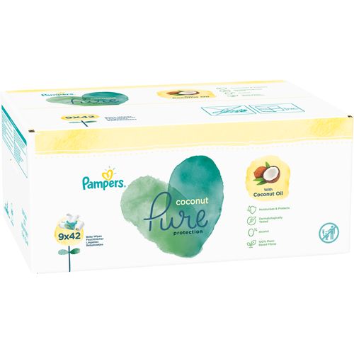 Pampers Aqua Pure vlažne maramice Kokos 9x42 kom slika 1