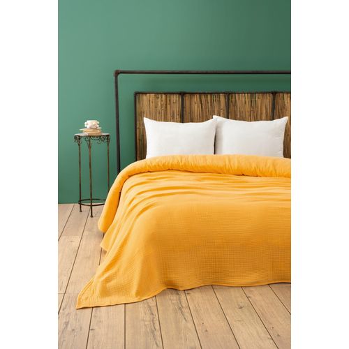 Muslin - Yellow (220 x 250) Yellow Double Bedspread slika 1