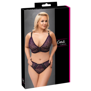 Cottelli CURVES Grudnjak Set ljubičasta 4XL