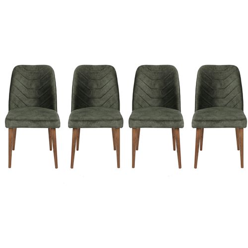 Hanah Home Dallas 558 V4  Walnut
Dark Green Chair Set (4 Pieces) slika 4