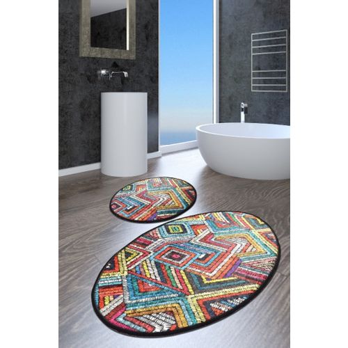 Maglie DJT Multicolor Bathmat Set (2 Pieces) slika 1