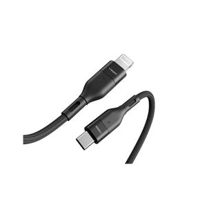 VEGER CL01 pleteni kabel USB-C na Lightning, 1.2m, crni