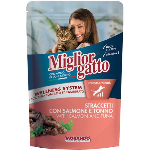 Miglior hrana za mačke u alu posudi, Losos i Tuna, 100 g slika 1