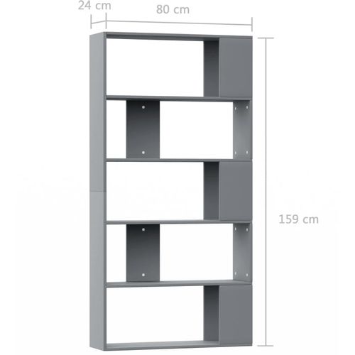 Ormarić za knjige / pregrada boja hrasta 80x24x159 cm iverica slika 7