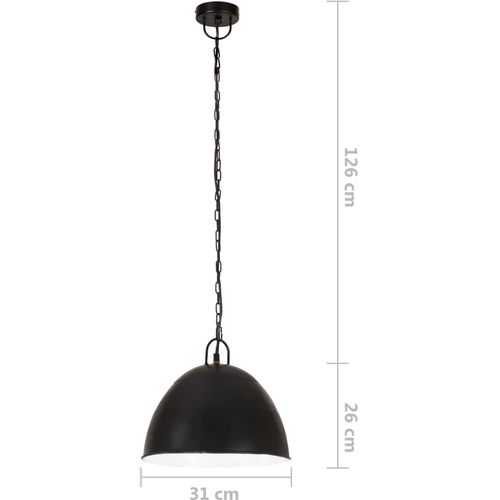 Industrijska viseća svjetiljka 25 W crna okrugla 31 cm E27 slika 14