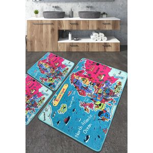 Set Kupatilskih Prostirki Carta Multicolor (3 Dijela)
