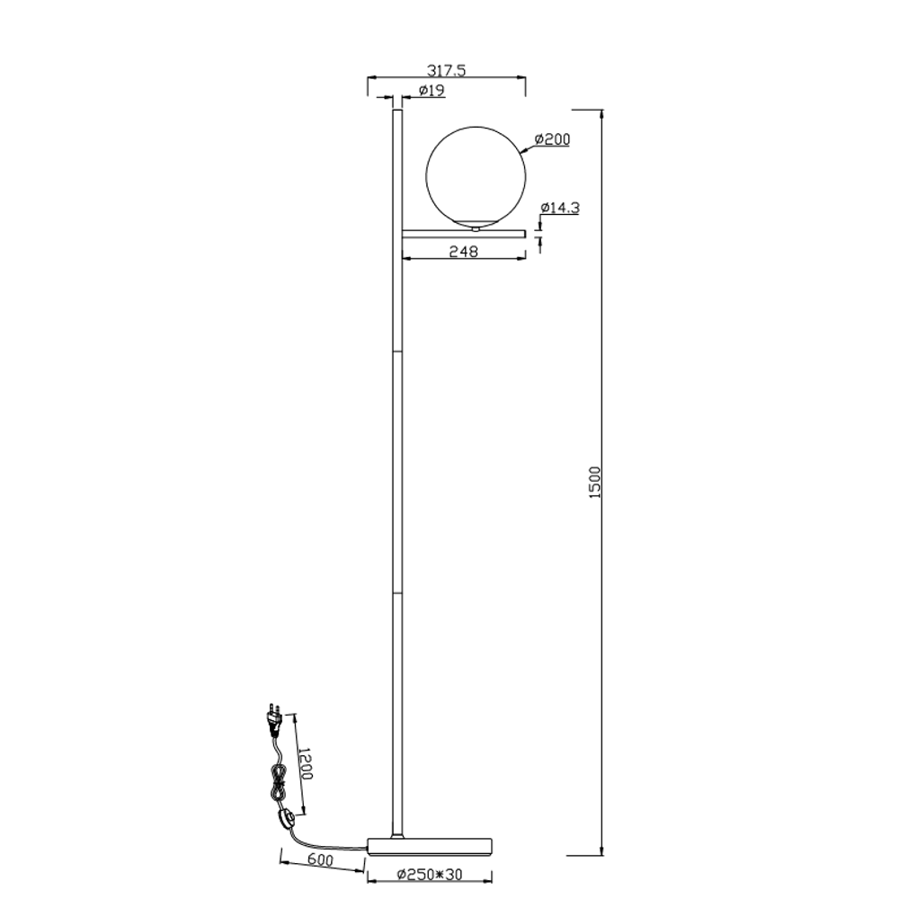 PURE PODNA LAMPA 1XE14 mat mesing slika 5