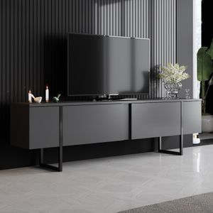 Luxe - TV komoda sa metalnim nogama (tamno siva / antracit)