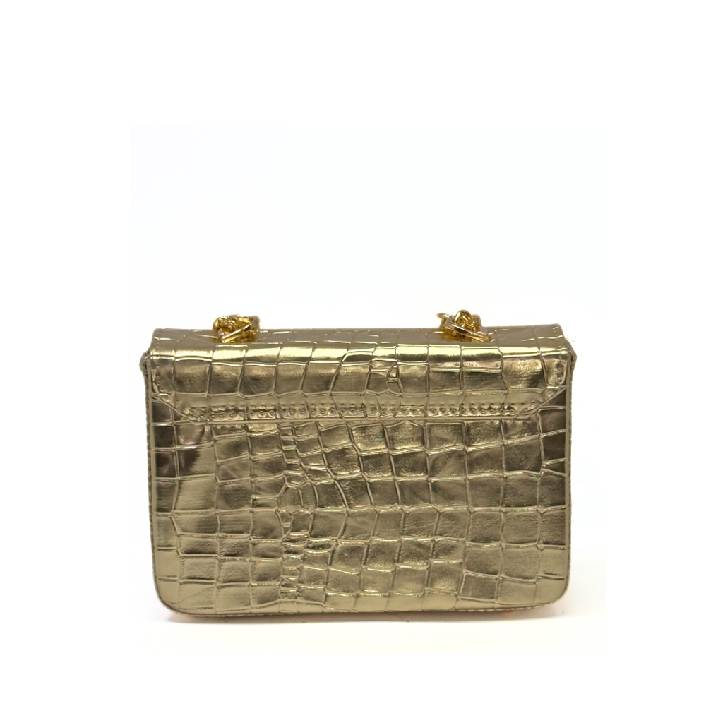 ILEA Ženska torba Nina 22x16cm, Zlatna Kroko slika 3