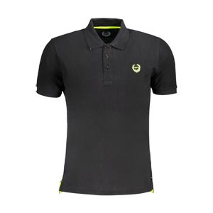 GIAN MARCO VENTURI MEN'S BLACK SHORT SLEEVED POLO SHIRT