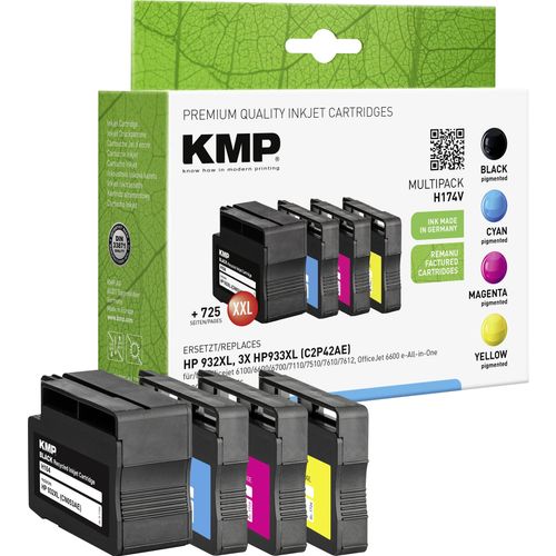 KMP tinta zamijenjen HP 932XL, 933XL kompatibilan kombinirano pakiranje crn, cijan, purpurno crven, žut H174V 1725,4005 slika 3