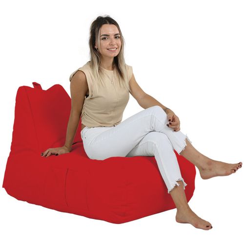 Atelier Del Sofa Vreća za sjedenje, Trendy Comfort Bed Pouf - Red slika 3