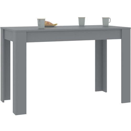 Blagovaonski stol sivi 120 x 60 x 76 cm od iverice slika 3