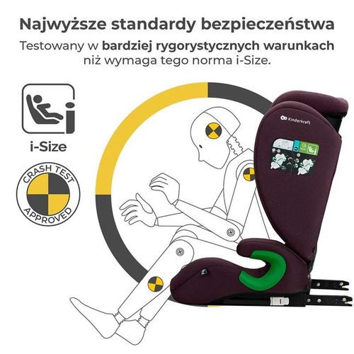 Kinderkraft Auto Sedište Junior Fix 2 I-Size 100-150 Cm Cherry slika 7