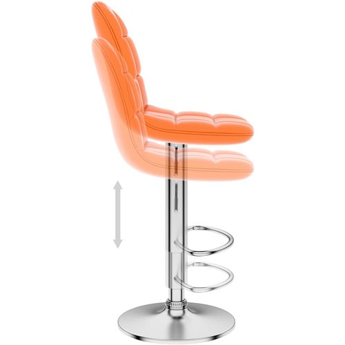 Barski stolac od umjetne kože narančasti slika 15