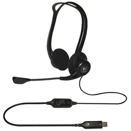 Slušalice Logitech PC960, žičane, USB, crneB slika 1