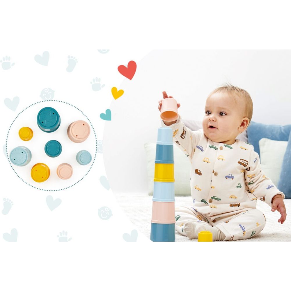 Ecoiffier SM007911 bb Abrick Set čašice za slaganje, 8kom slika 3