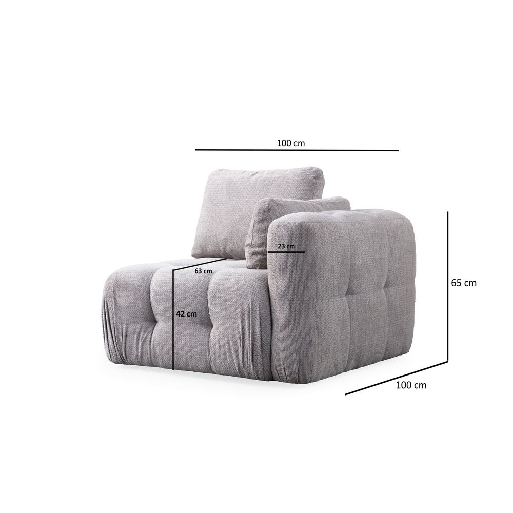 Amaris 3-Sjedalna Sofa - Svijetlo Siva slika 11