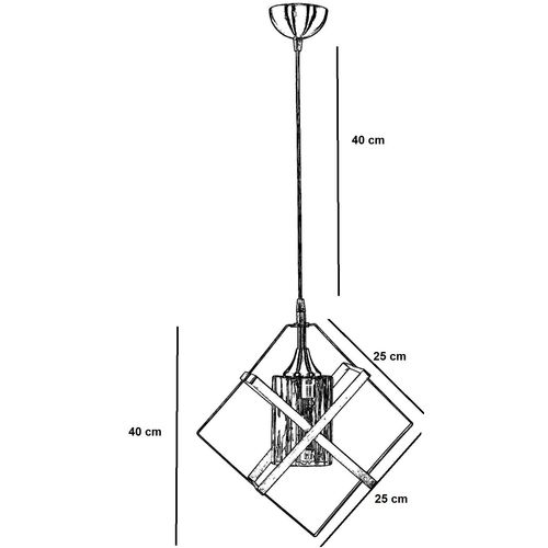 Berlin Tekli Camlı Eskitme Multicolor Chandelier slika 8