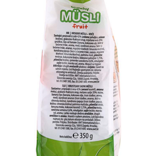 Naturel Crunchy muesli s voćem 350g slika 3