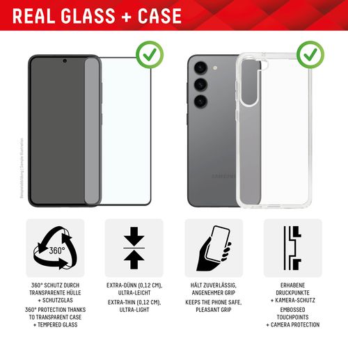 Zaštitno staklo DISPLEX Real Glass 2D + prozirna maskica za Samsung Galaxy S24 Ultra (01910) slika 10