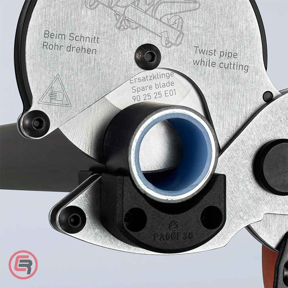 Knipex Kliješta Za Rezanje Kompozitnih i Plastičnih Cijevi do fi 26 mm - 90 25 25 slika 4