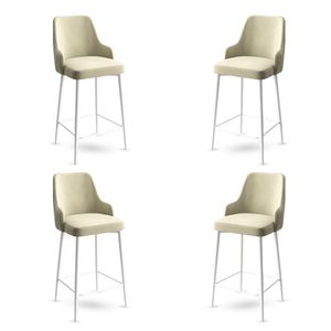 Enox - Bijela Barska Stolica Set (4 Komada)