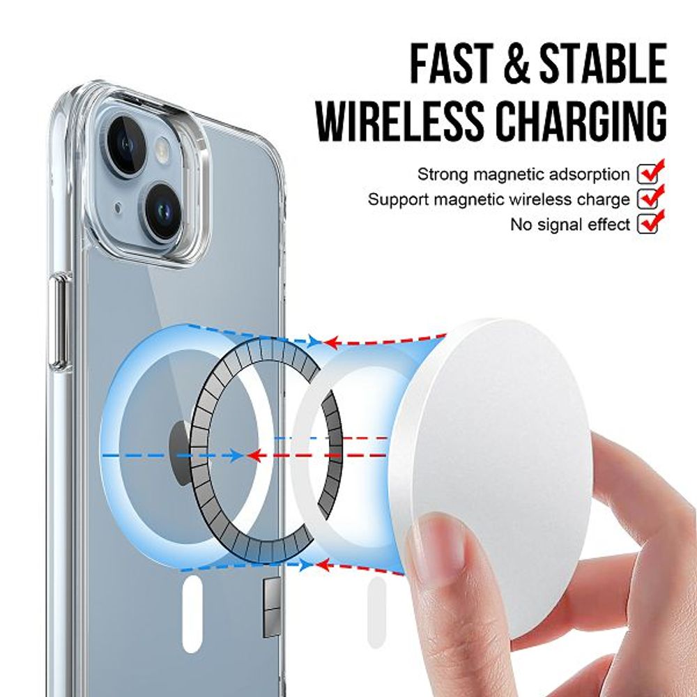 MM TPU IPHONE 15 PRO MAX DROP-PROOF PURE MAGSAFE Clear slika 1