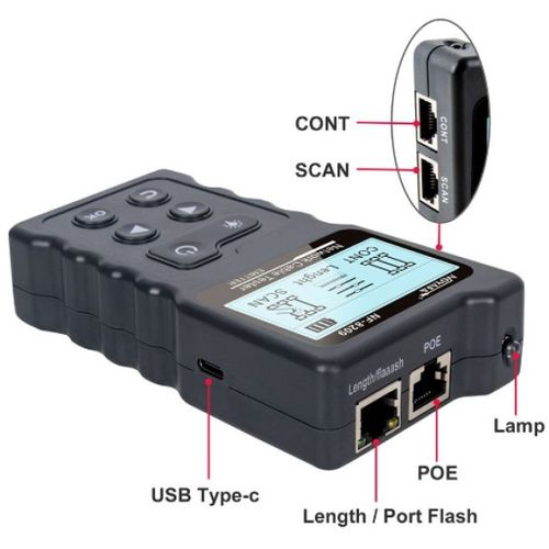 Tester Kablovski LAN POE Noyafa NF-8209 Digital, Analog, i PoE LAN TESTER I TRAGAC KABLOVA slika 2