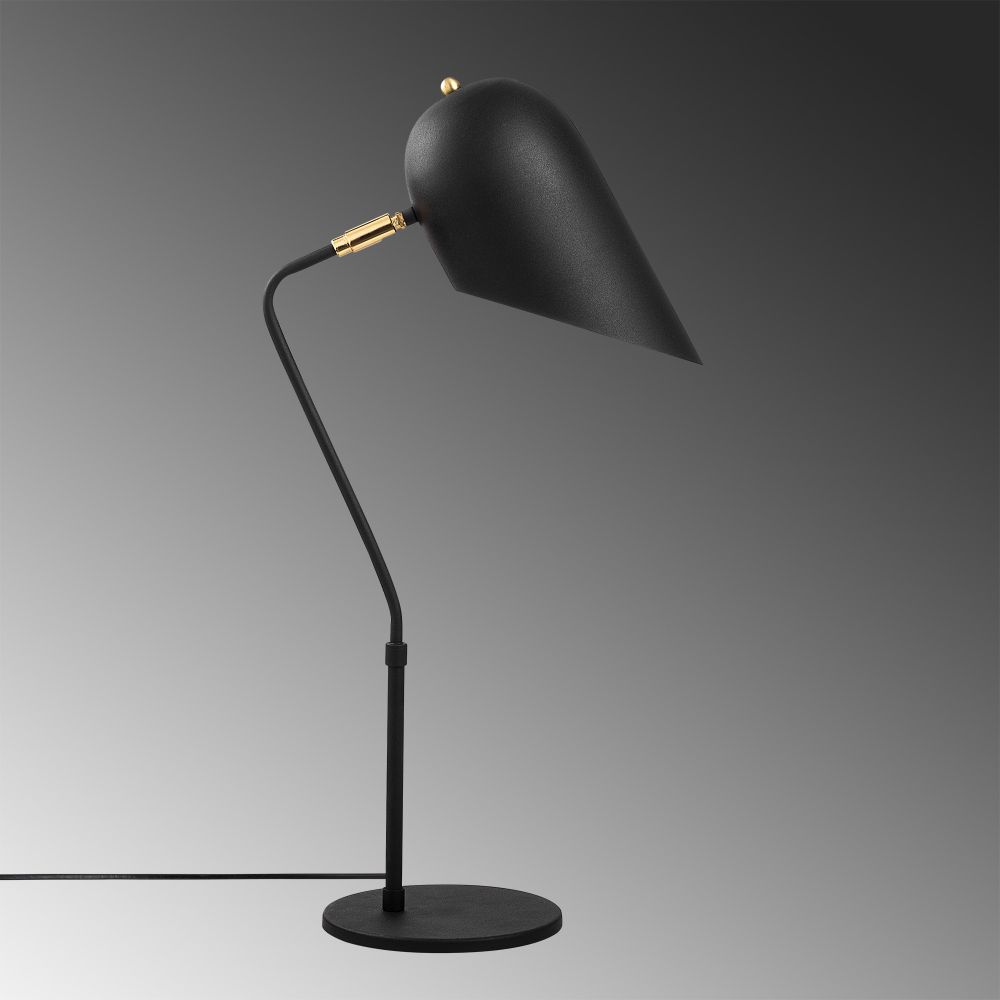Kesik - 4956 Crna i Zlatna Stolna Lampa slika 5
