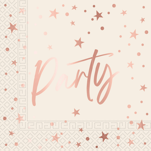 Papirne salvete Party 33x33cm, 20kom - Ružičasto zlato