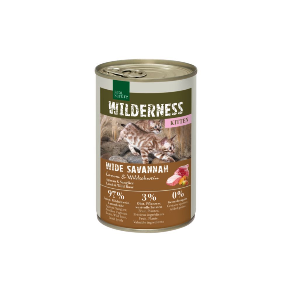 Real Nature Cat Kitten janjetina i veprovina 400 g slika 1