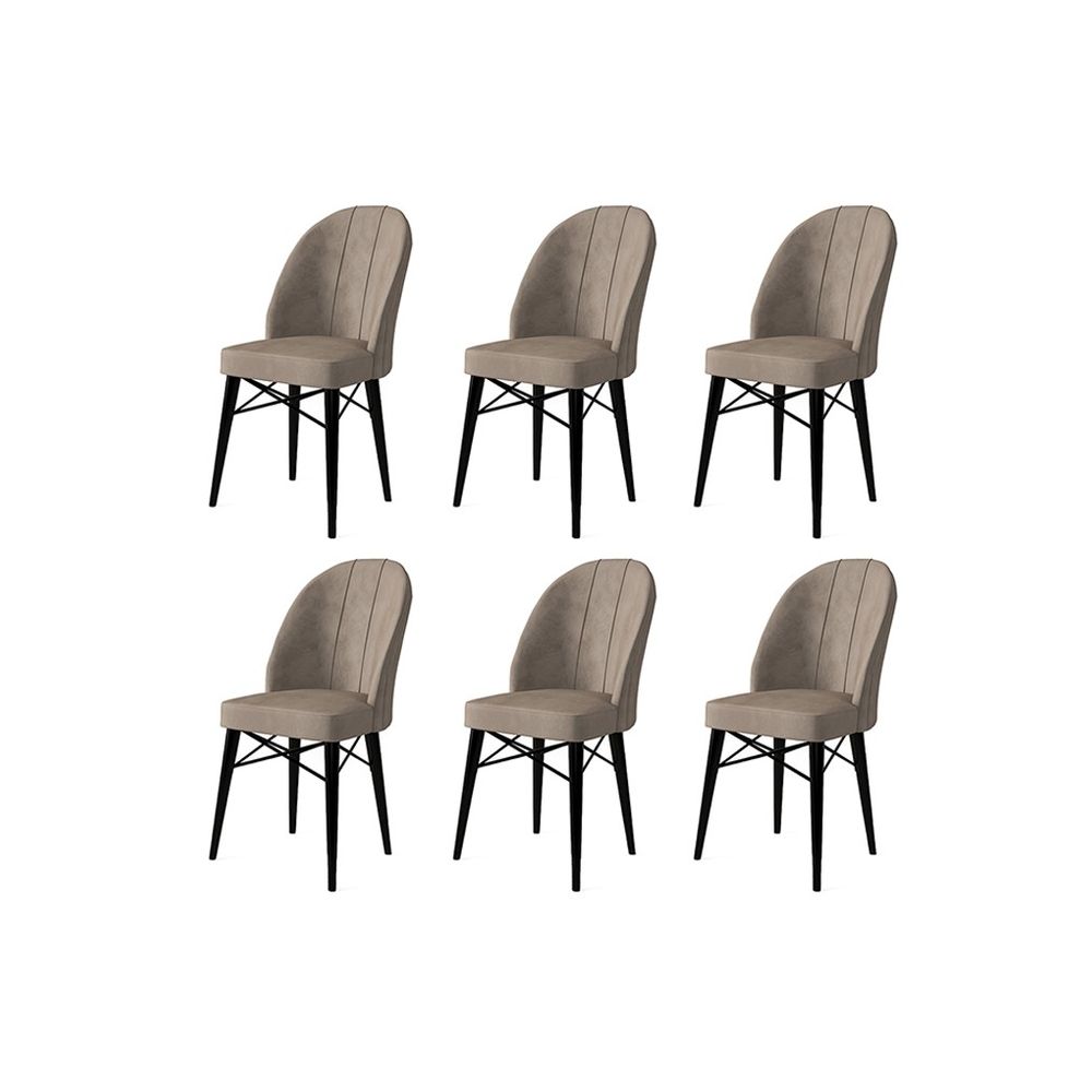 Ritim - Set stolica Cappuccino, Crni Cappuccino (6 komada) slika 1