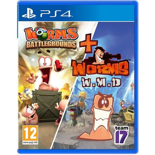 Worms Battlegrounds + Worms Weapons of Mass Destruction  PS4 slika 1