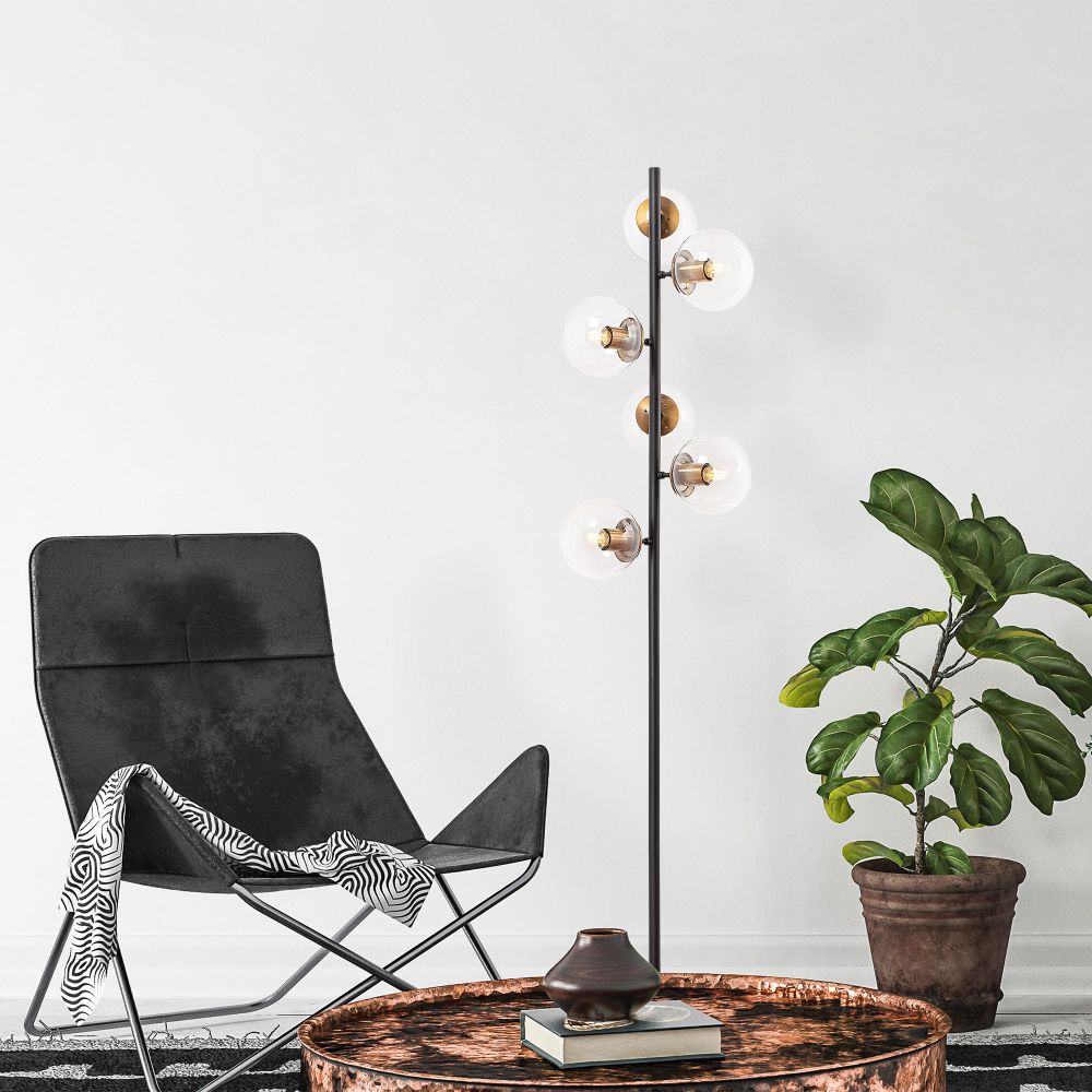 Fazli - 10515 Crna Antikna Podna Lampa slika 1