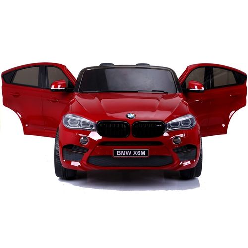 Licencirani BMW X6 M crveni lakirani - dvosjed - auto na akumulator slika 3