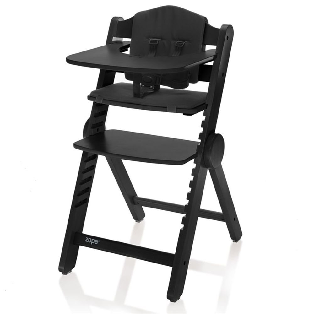 Zopa Drvena hranilica/stolica Clipp & Clapp, Black slika 1
