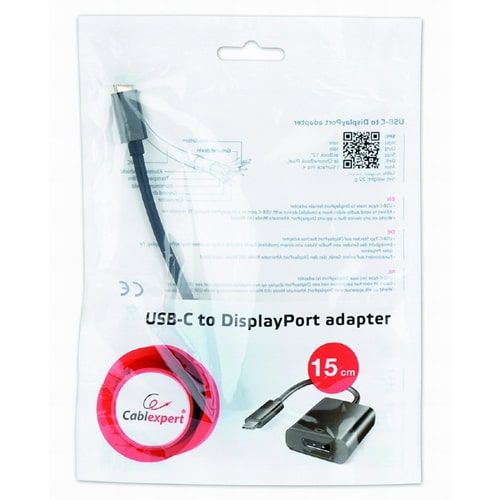 Gembird A-CM-DPF-01 VIDEO Adapter 4K USB-C to DisplayPort, M/F, Cable, Black slika 2