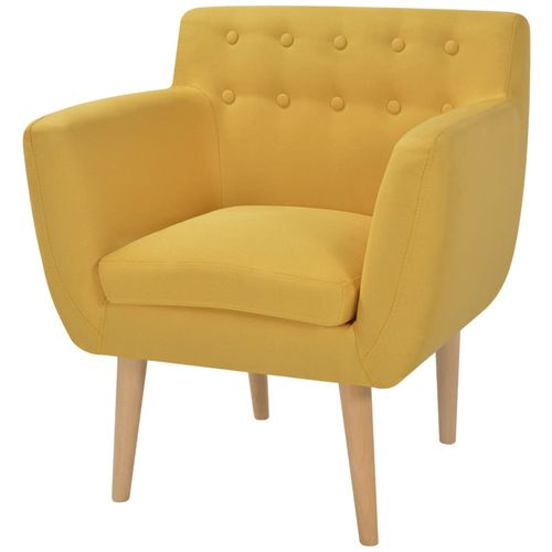 Fotelja od tkanine žuta slika 14