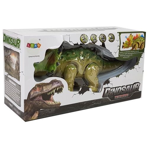 Dinosaur Triceratops na baterije, zeleni slika 4