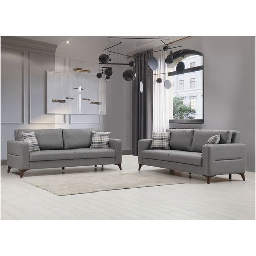 Kristal 3+3 - Dark Grey Dark Grey Sofa Set slika 1