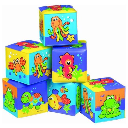 PLAYGRO mekane kocke brojevi, boje, oblici 6 kom 183838 slika 1